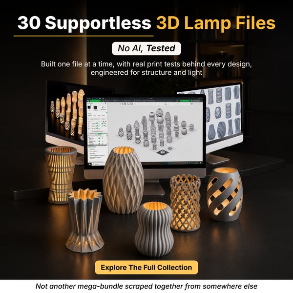 Flash Sale — 30 Supportless 3D Lamp Models