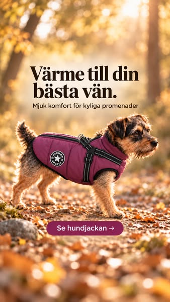 Hundjacka med inbyggd sele