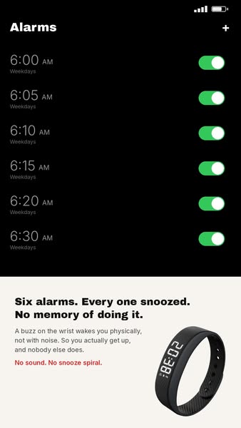 A smartwatch on the table wakes no one.
