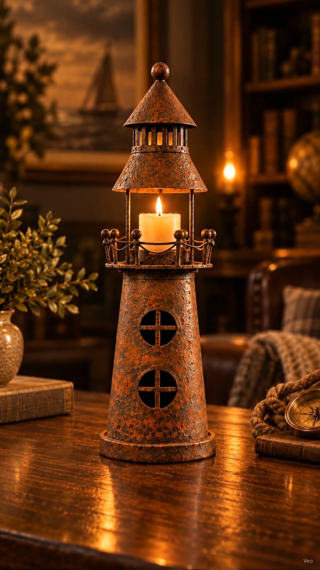 Vintage Lighthouse Candle Lantern