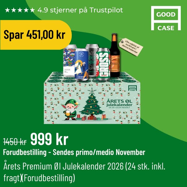 Årets Premium Øl Julekalender 2026 (24 stk. inkl. fragt)(Forudbestilling)