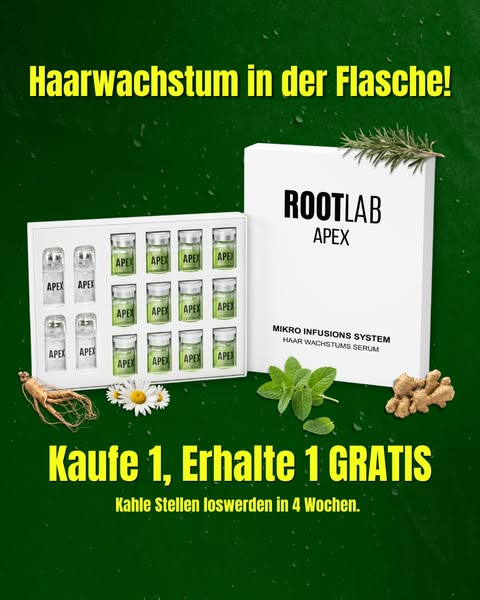 Volles Haar in 3-5 Wochen oder Geld zurück.