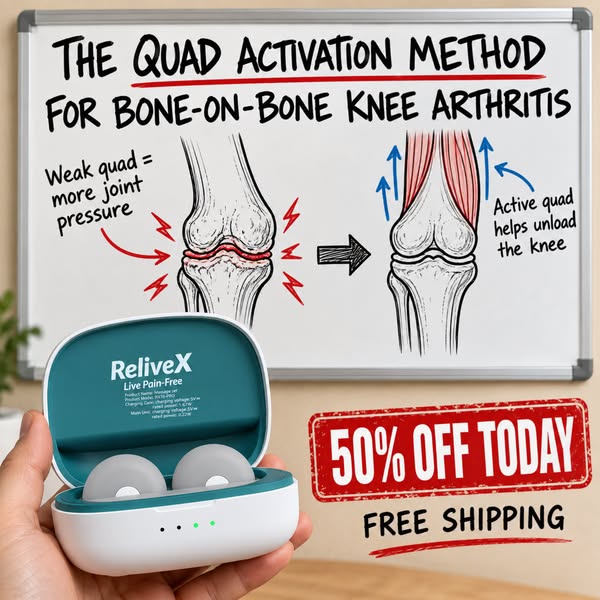 Active quads and calmer knees for 50% less
