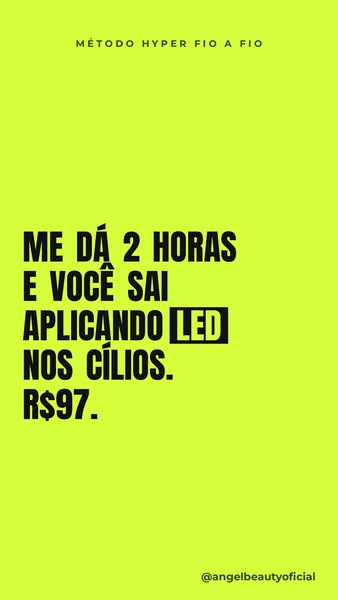 Me dá 2 horas e você sai aplicando LED