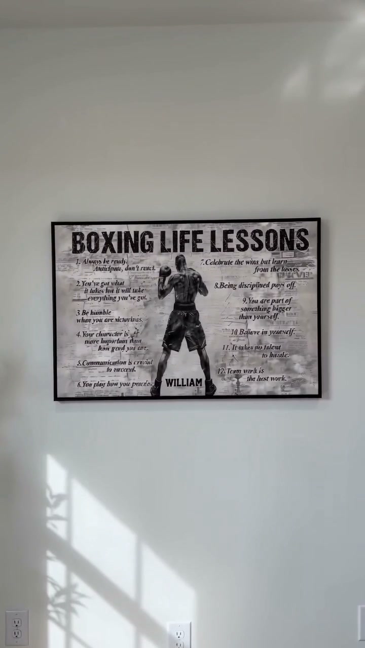 Personalized Boxing Canvas Art