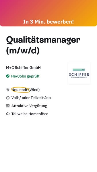 Qualitätsmanager (m/w/d) in Neustadt (Wied)