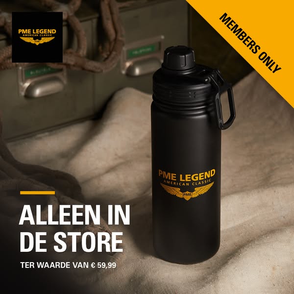Gratis drinkfles voor members