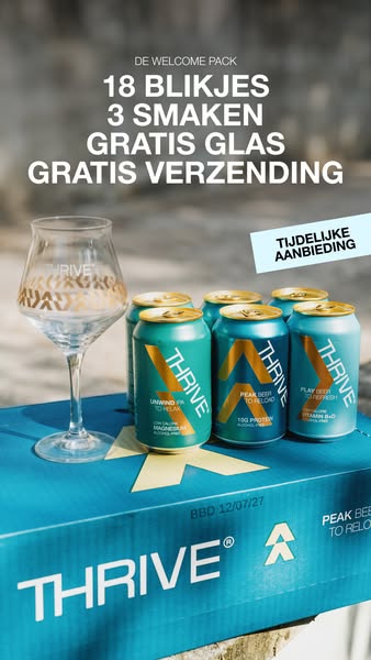 Gratis Thrive-glas + verzending