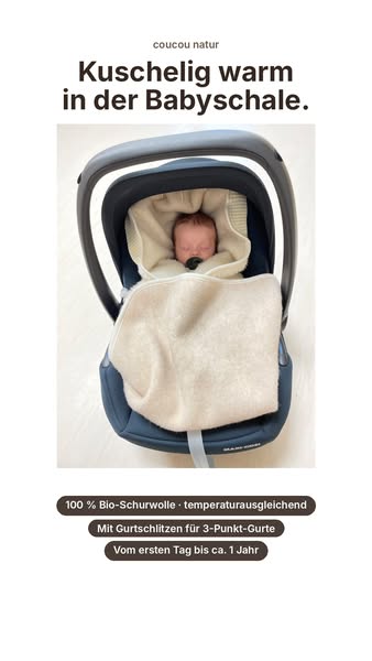 Woll-Einschlagdecke für die Babyschale