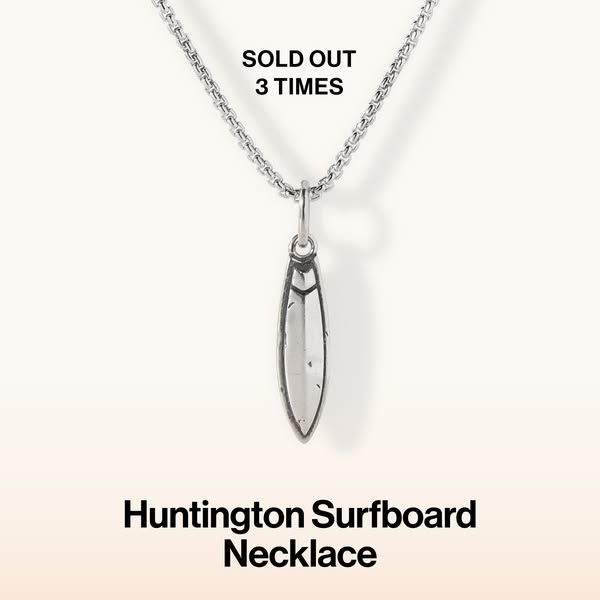 Huntington Surfboard Necklace