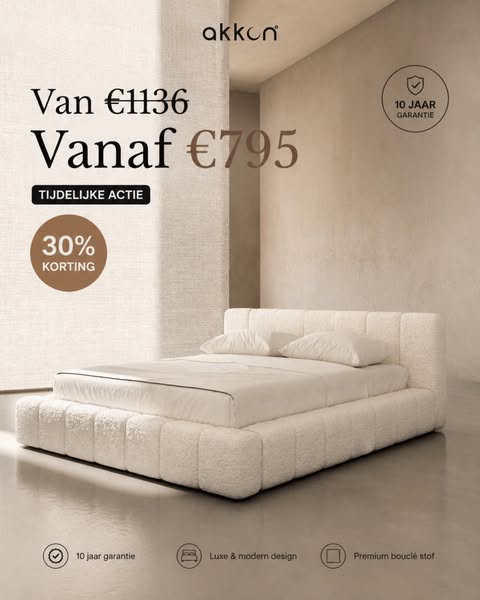 Nu -30% op de complete beddencollectie