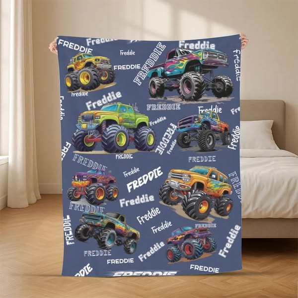 The moment he finds his name Personalise Your Blanket