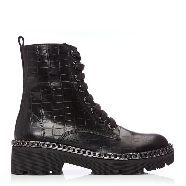Moda In Pelle Bizette Black Croc 36 Size: UK 3 / EU 36