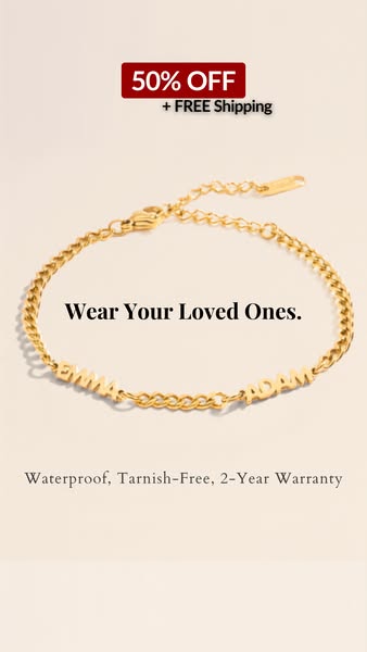 50% Off Personalized Bracelets!