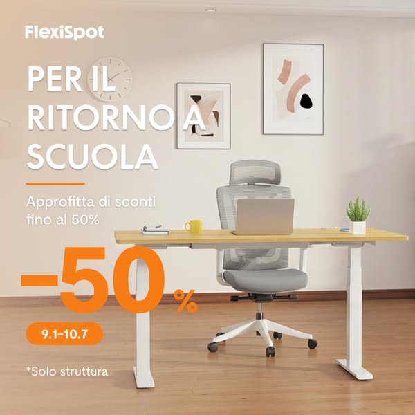 sedie ergonomiche scontate fino al 50% per il ritorno a scuola