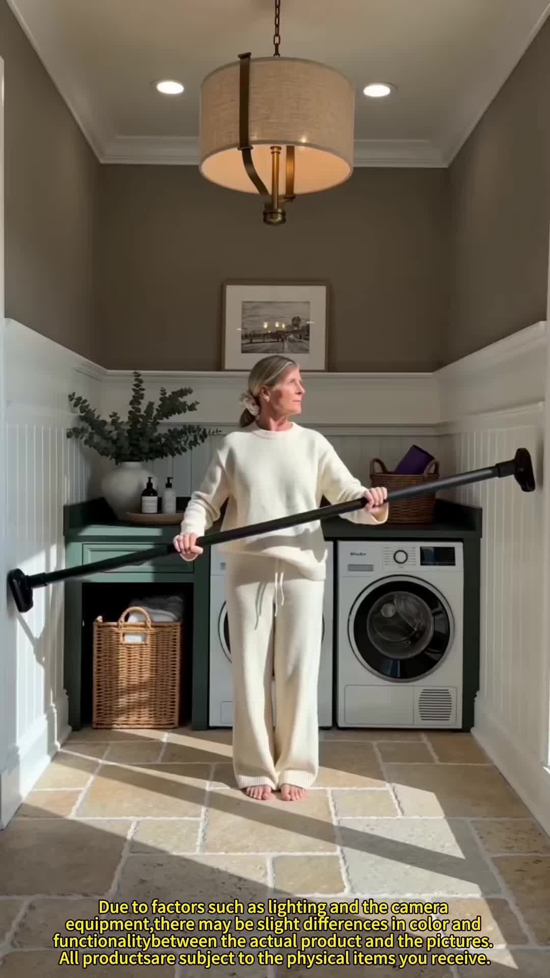 A telescopic rod that fits almost anywhere — no tools, no drilling, no fuss.