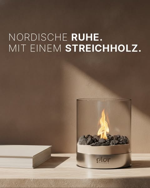 Nordische Ruhe. Mit einem Streichholz.
