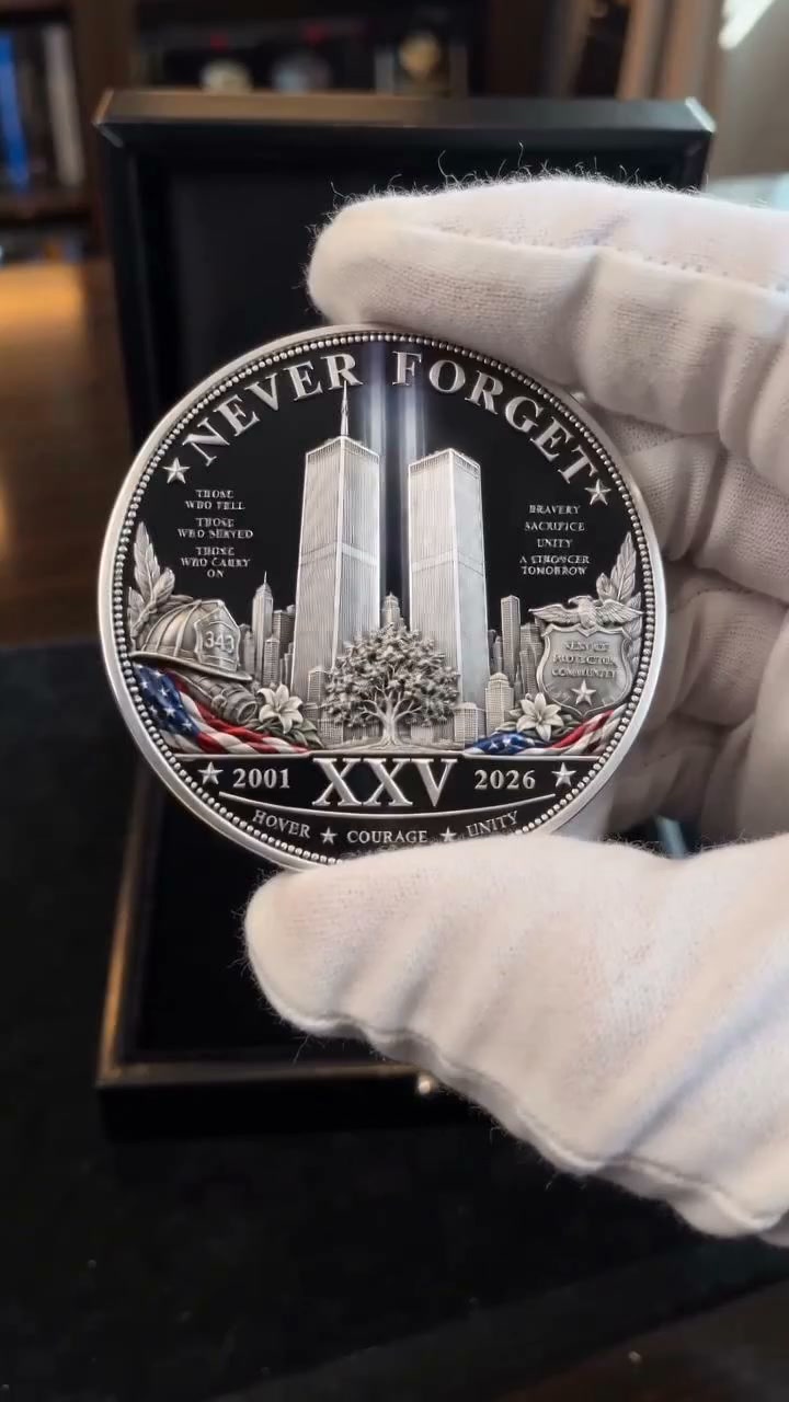 9/11 NEVER FORGET 25th Anniversary Commemorative Coin