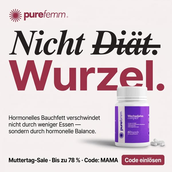 MUTTERTAG-SALE: 78 % Rabatt auf Purefemm — Code MAMA