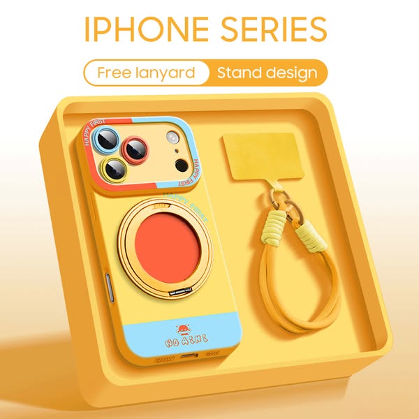 Color-Block Series Rotating Stand Phone Case