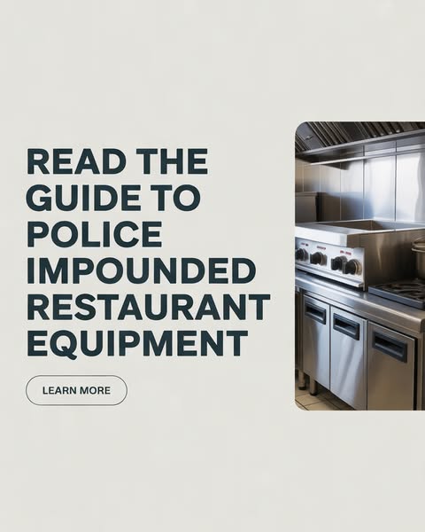 Police Impounded Restaurant Equipment: The Guide
