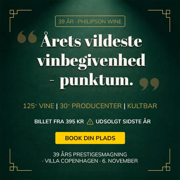 Udsolgt sidste år. Book nu.