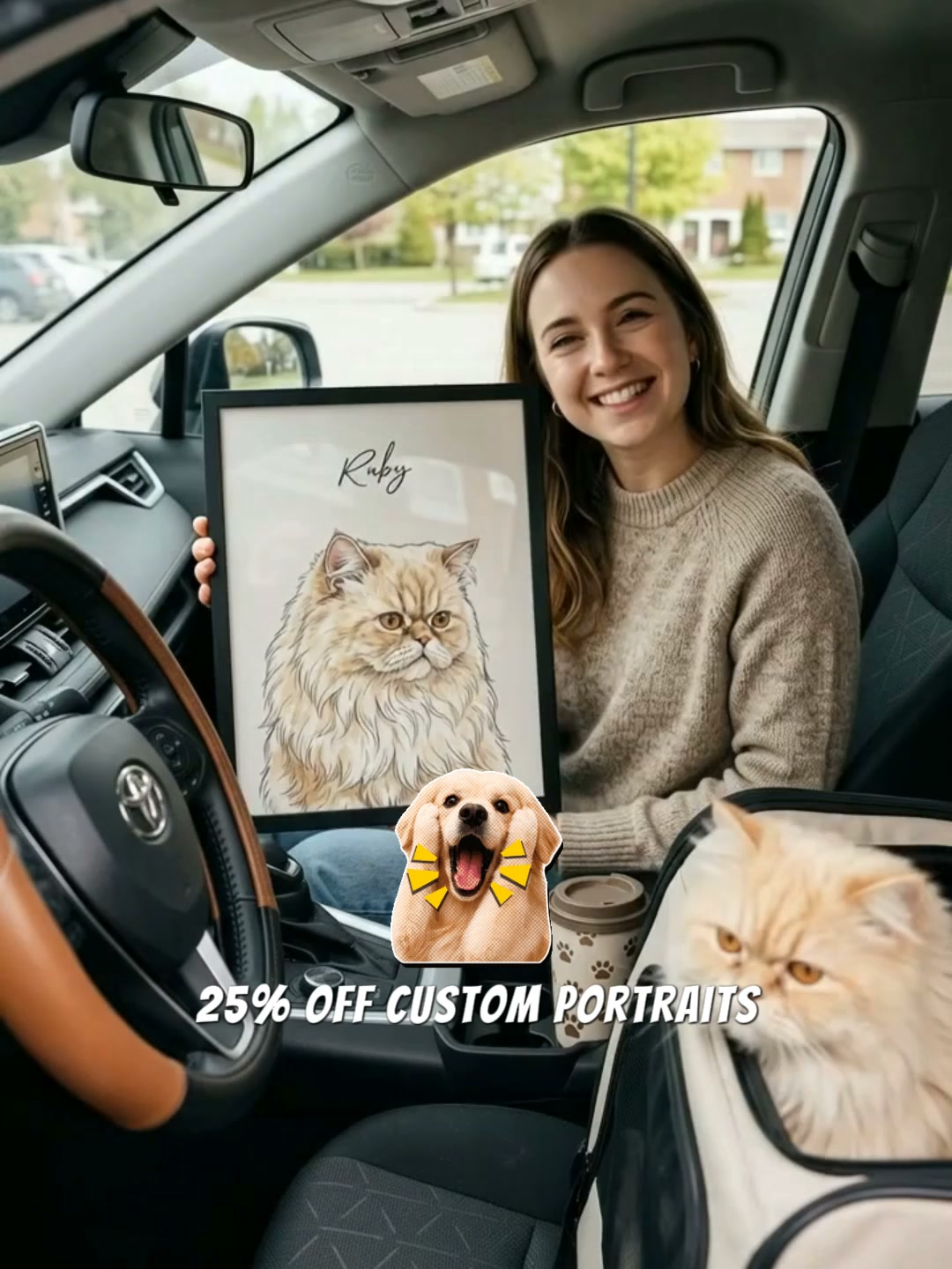 25% OFF Custom Pet Portraits