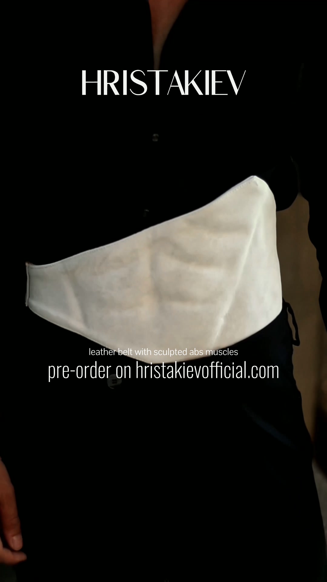 The Leather Belt with Moulded Abs. Available in 3 colours. International Free Shipping.