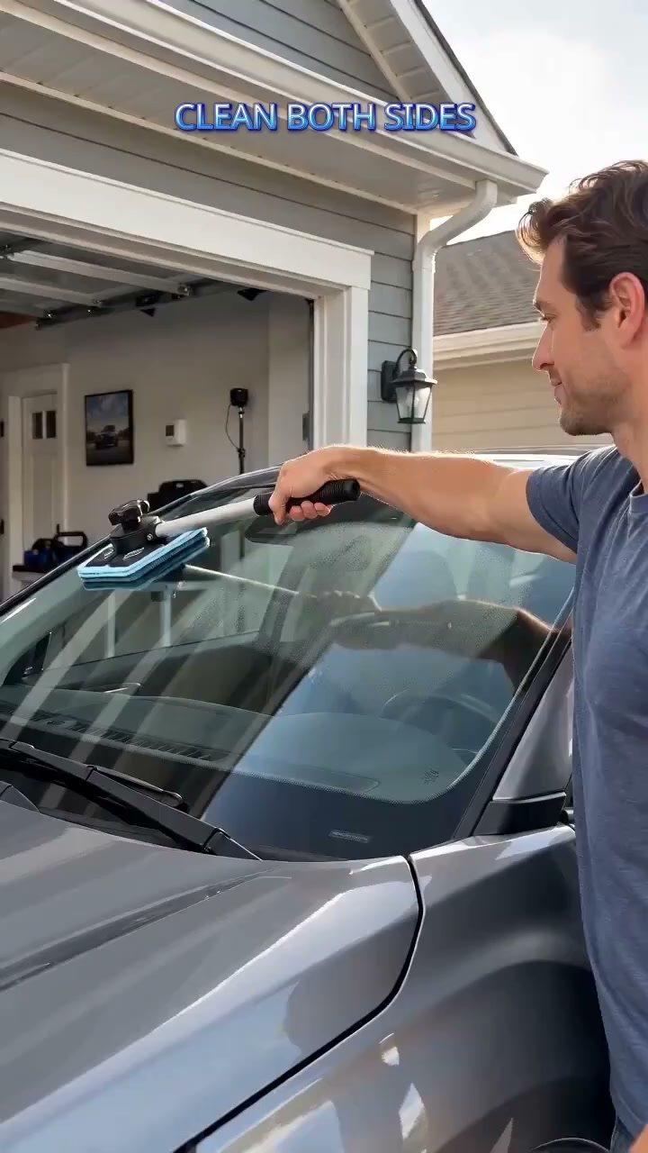 Last Day 49% OFF -Dual Magnetic Car Windshield Cleaner | Streak-Free Auto Glass Cleaning Kit