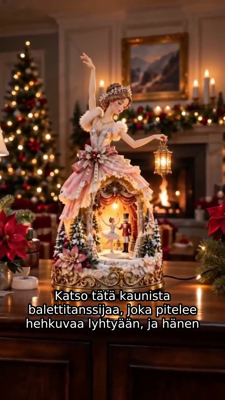 VIIMEINEN PÄIVÄ 49 % ALENNUS Winter Ballerina Story Lamp™ – Valaistu pähkinänsärkijä-joulupöytäkoriste
