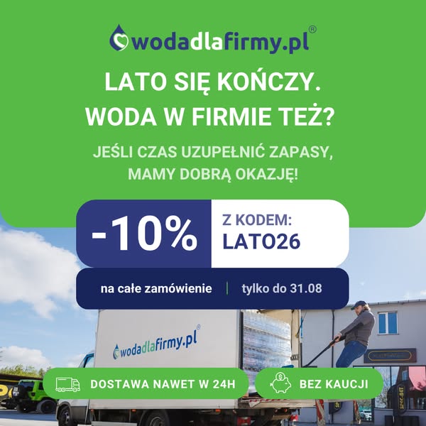 Zamów wodę do firmy w promocji!
