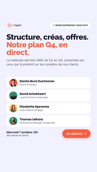 [Webconférence] 4M€ de CA au Q4 : notre stratégie Meta & Google Ads pour réussir votre Black Friday