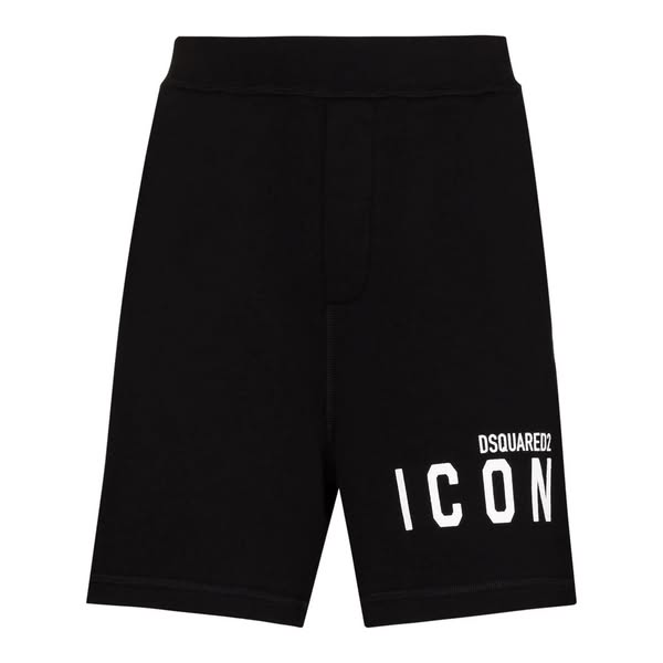 Dsquared2 Icon Logo-Print Shorts Black