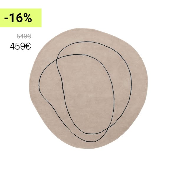Tapis en laine Shape Crème