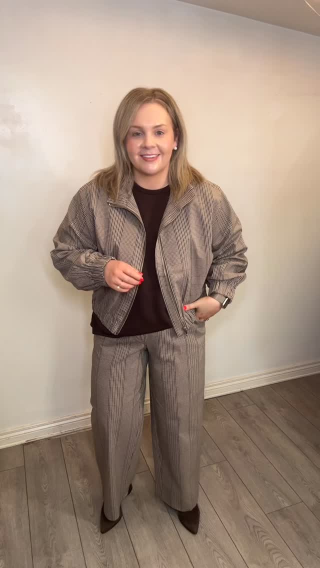 Meet the Check Bomber & Barrel Leg Trousers.