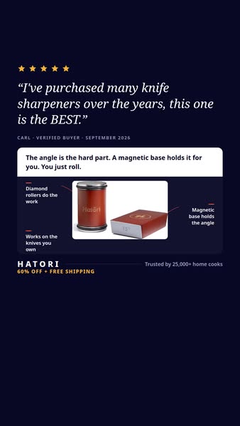 I've purchased many knife sharpeners over the years, this one is the BEST.
