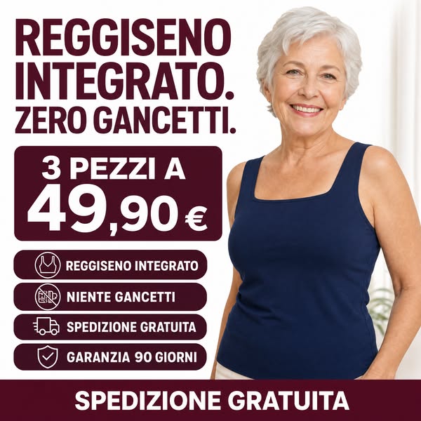 Canottiera con reggesino integrato