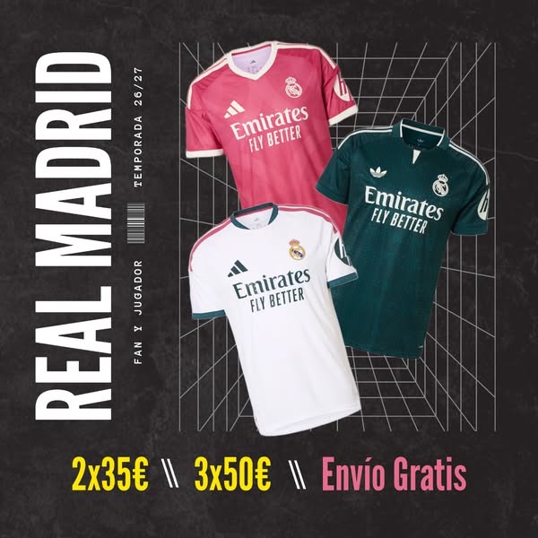 Real Madrid | 2 x 35€ | 3 x 50€ | Envío Gratis
