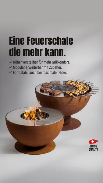 Das Feuerschalen-System für Anspruchsvolle.