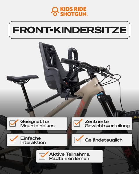 Shotgun Kinderfahrradsitz | Kostenloser Versand