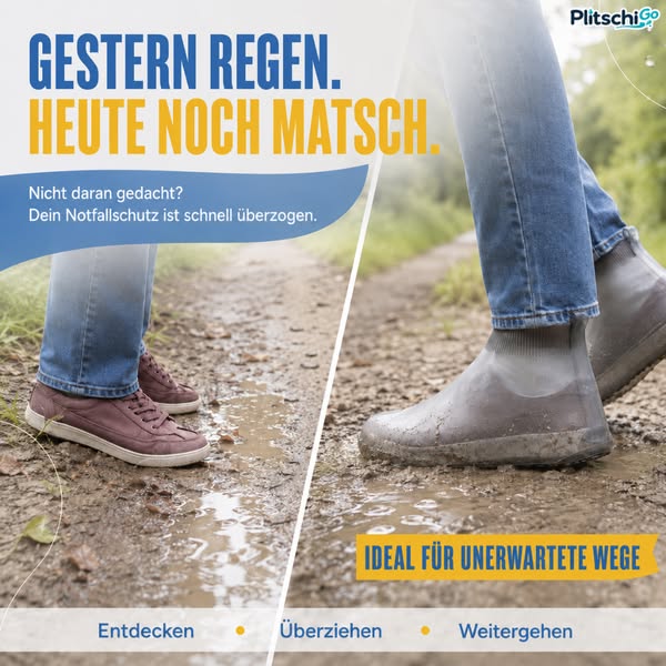 PlitschiGo Trockene Sneaker. Sauber unterwegs.