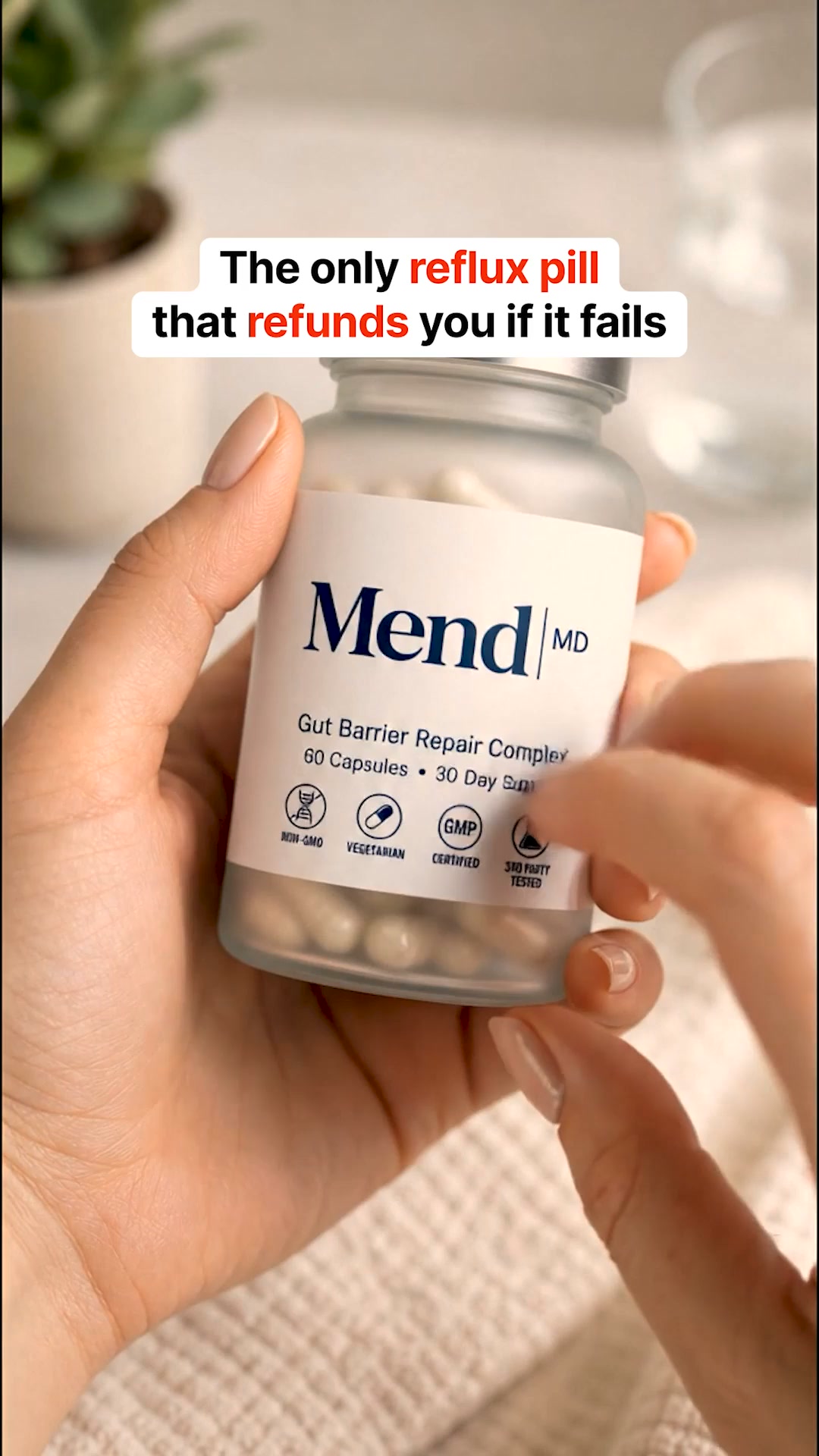 Reflux Relief Without an Acid Blocker