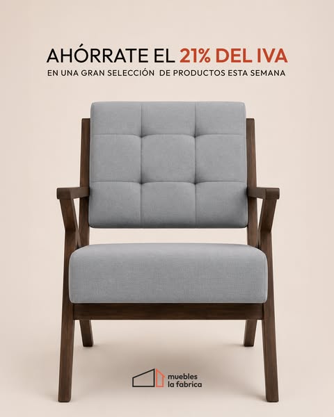 SIN IVA en Muebles la Fábrica de Barcelona
