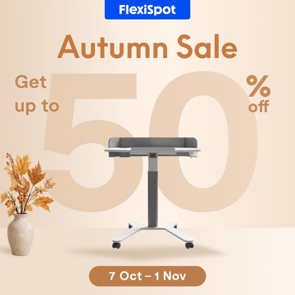 FlexiSpot Autumn Sale: Save Up to 50% OFF!
