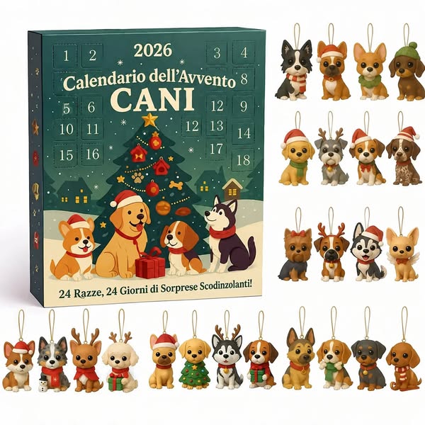 Calendario dell'Avvento CANI 2026 – 24 Razze, 24 Giorni di Sorprese Scodinzolanti!