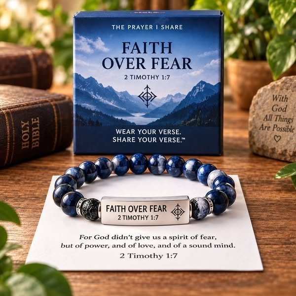 Wear Your Verse Scripture Bracelet | 6 Meaningful Bible Messages with Coordinating Beads & Gift Box - Be Still / Elastic Fit — Fits Mo