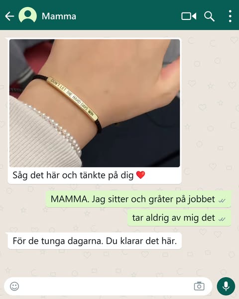 Sex ord hon bär varje dag