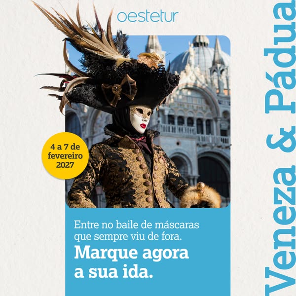 Em fevereiro, o Carnaval de Veneza não passa só na televisão. Passa à sua frente.