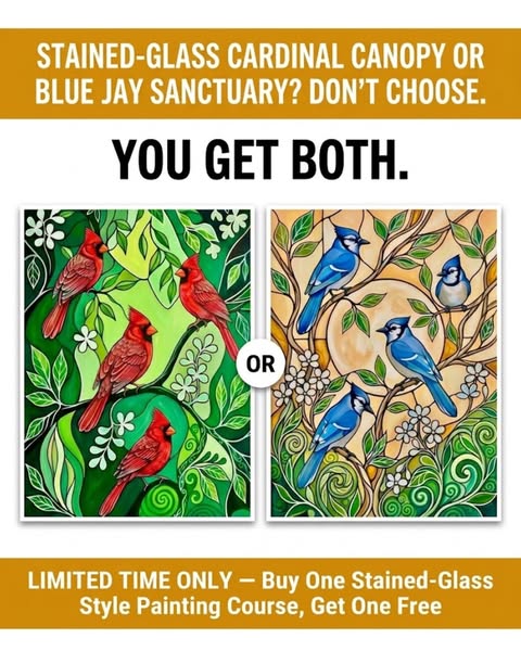 Buy 1 Stained-Glass Style Course Get 1 FREE!