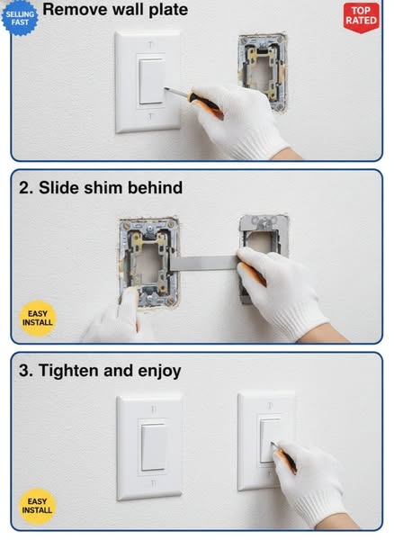 Outlet Wall Plate Leveling Shim